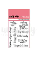 UNIQUELY CREATIVE UNIQUELY CREATIVE CELEBRATION SENTIMENTS CLEAR STAMP SET