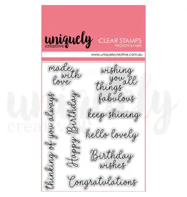 UNIQUELY CREATIVE UNIQUELY CREATIVE CELEBRATION SENTIMENTS CLEAR STAMP SET