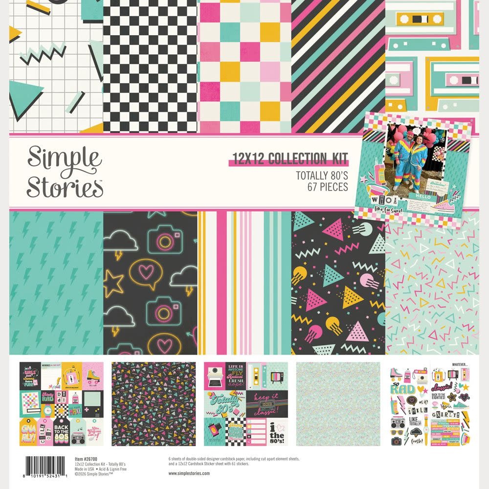 SIMPLE STORIES SIMPLE STORIES TOTALLY 80'S 12x12 COLLECTION KIT