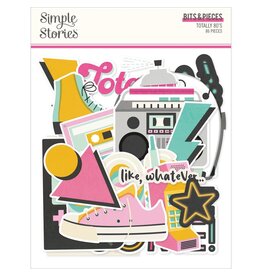 SIMPLE STORIES SIMPLE STORIES TOTALLY 80'S BITS & PIECES 86/PK