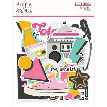 SIMPLE STORIES SIMPLE STORIES TOTALLY 80'S BITS & PIECES 86/PK