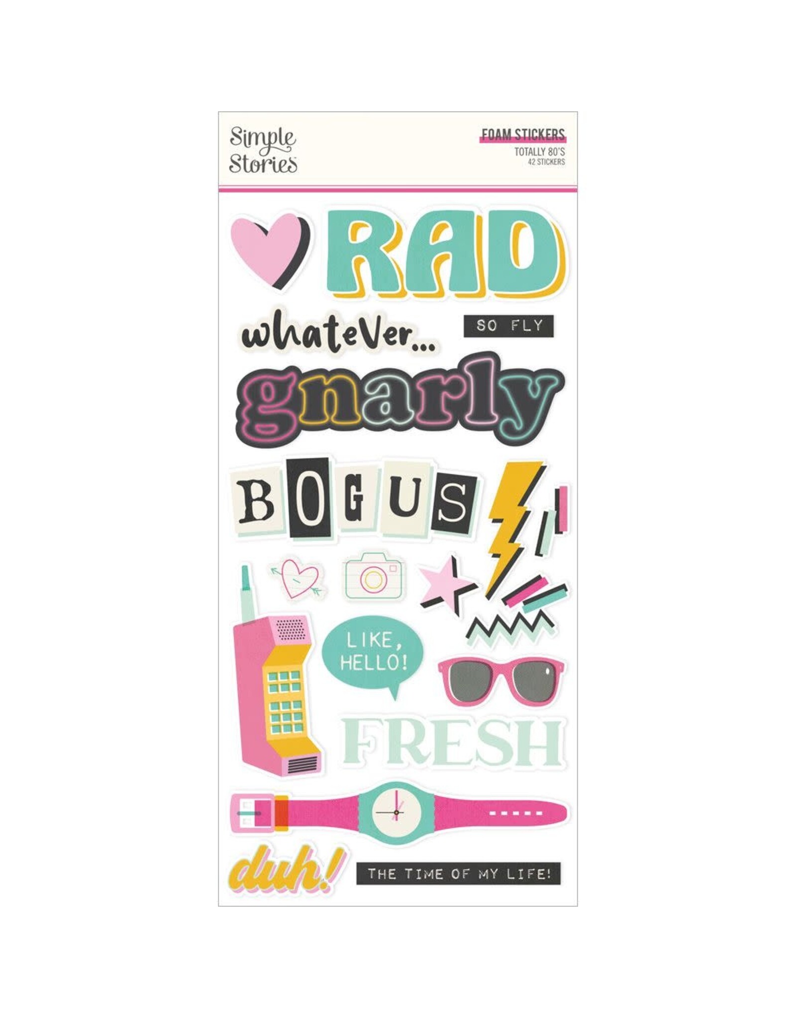 SIMPLE STORIES SIMPLE STORIES TOTALLY 80'S FOAM STICKERS