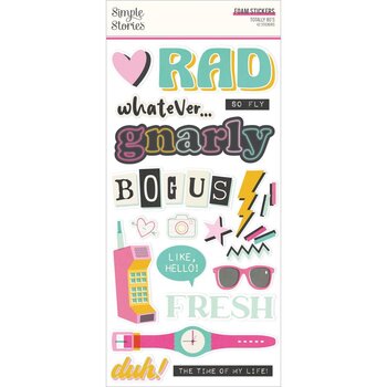 SIMPLE STORIES SIMPLE STORIES TOTALLY 80'S FOAM STICKERS