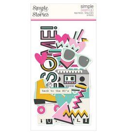 SIMPLE STORIES SIMPLE STORIES SIMPLE PAGES TOTALLY 80'S PAGE PIECES 18/PK