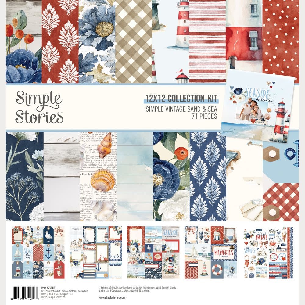 SIMPLE STORIES SIMPLE STORIES VINTAGE SAND & SEA 12x12 COLLECTION KIT