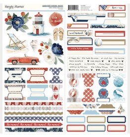 SIMPLE STORIES SIMPLE STORIES VINTAGE SAND & SEA 12x12 CARDSTOCK STICKERS BASICS