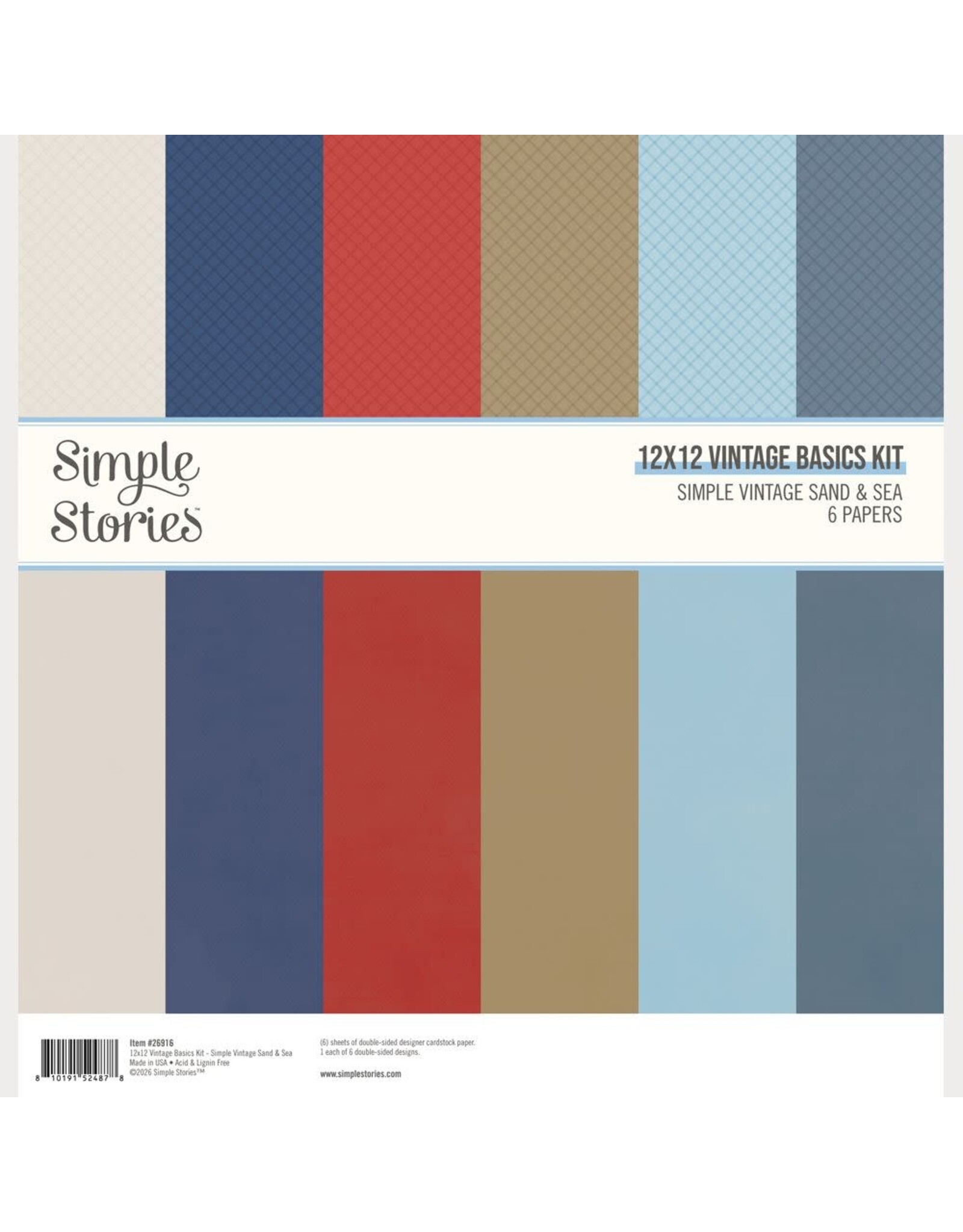 SIMPLE STORIES SIMPLE STORIES VINTAGE SAND & SEA 12x12 BASICS KIT