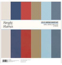 SIMPLE STORIES SIMPLE STORIES VINTAGE SAND & SEA 12x12 BASICS KIT