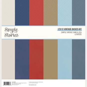SIMPLE STORIES SIMPLE STORIES VINTAGE SAND & SEA 12x12 BASICS KIT