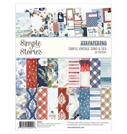 SIMPLE STORIES SIMPLE STORIES VINTAGE SAND & SEA 6x8 PAPER PAD 24 SHEETS