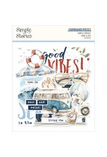 SIMPLE STORIES SIMPLE STORIES VINTAGE SAND & SEA CHIPBOARD PIECES 56/PK