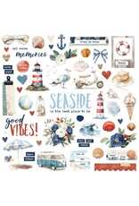 SIMPLE STORIES SIMPLE STORIES VINTAGE SAND & SEA CHIPBOARD PIECES 56/PK