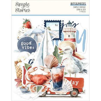 SIMPLE STORIES SIMPLE STORIES VINTAGE SAND & SEA BITS & PIECES 77/PK