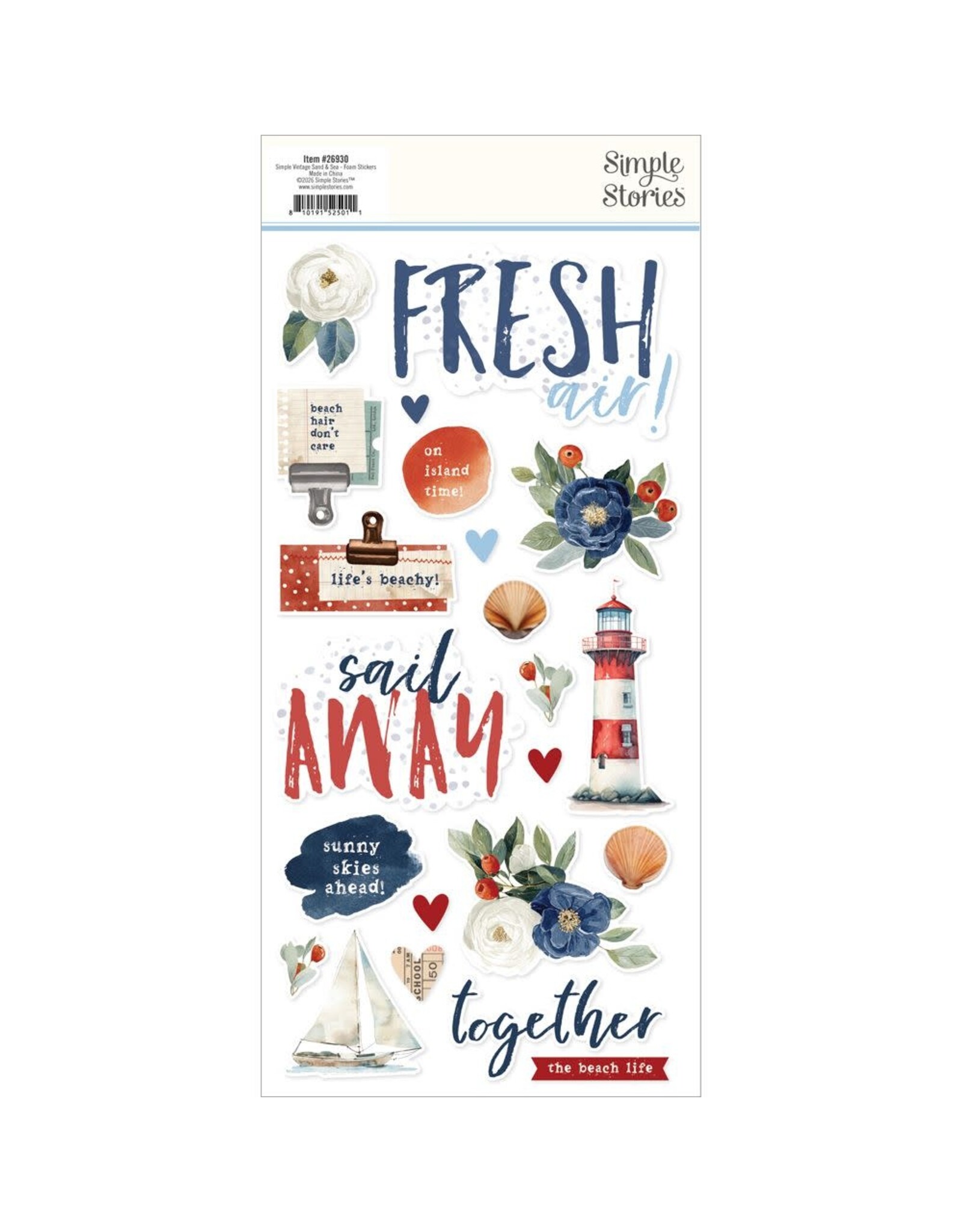 SIMPLE STORIES SIMPLE STORIES VINTAGE SAND & SEA FOAM STICKERS