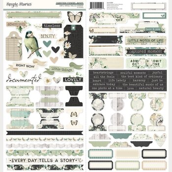 SIMPLE STORIES SIMPLE STORIES VINTAGE TIMELESS HARMONY 12x12 CARDSTOCK STICKERS BASICS