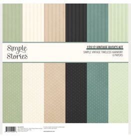 SIMPLE STORIES SIMPLE STORIES VINTAGE TIMELESS HARMONY 12x12 BASICS KIT