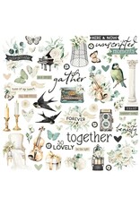 SIMPLE STORIES SIMPLE STORIES VINTAGE TIMELESS HARMONY CHIPBOARD PIECES 55/PK