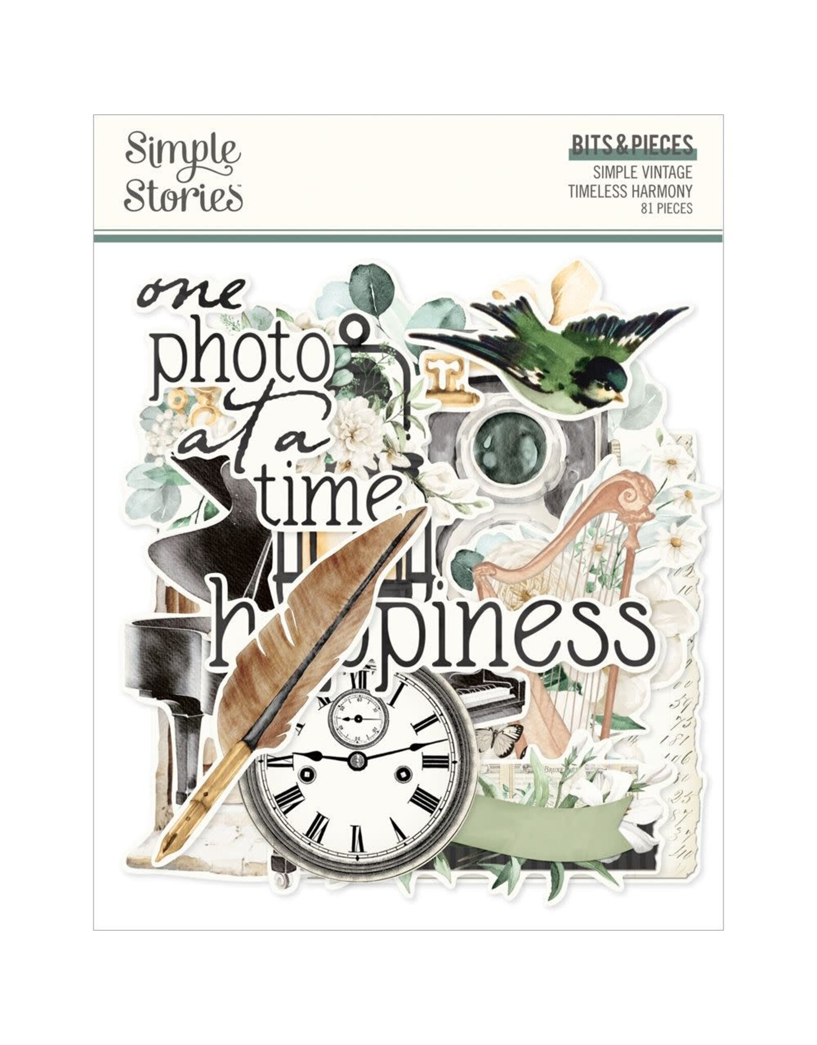 SIMPLE STORIES SIMPLE STORIES VINTAGE TIMELESS HARMONY BITS & PIECES 81/PK