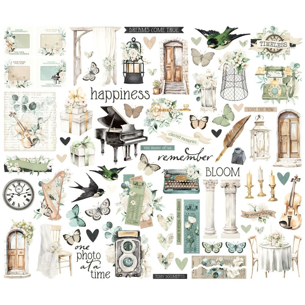 SIMPLE STORIES SIMPLE STORIES VINTAGE TIMELESS HARMONY BITS & PIECES 81/PK