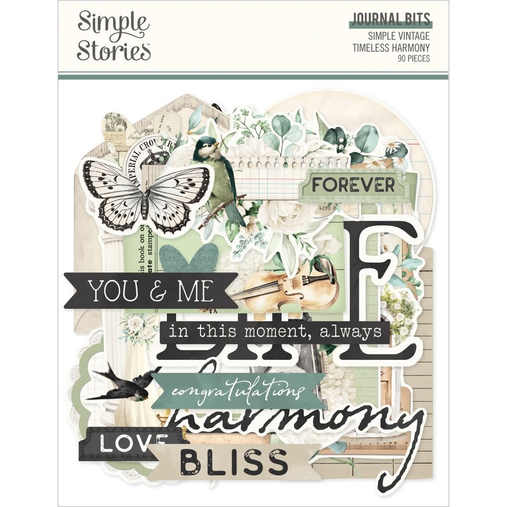 SIMPLE STORIES SIMPLE STORIES VINTAGE TIMELESS HARMONY JOURNAL BITS & PIECES 90/PK