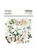 SIMPLE STORIES SIMPLE STORIES VINTAGE TIMELESS HARMONY FLORAL BITS & PIECES 42/PK