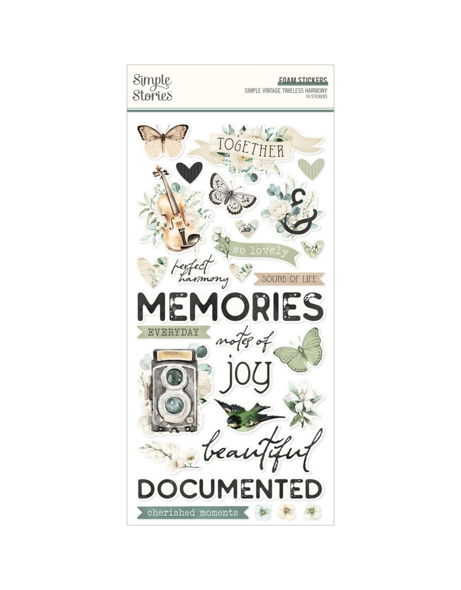 SIMPLE STORIES SIMPLE STORIES VINTAGE TIMELESS HARMONY FOAM STICKERS