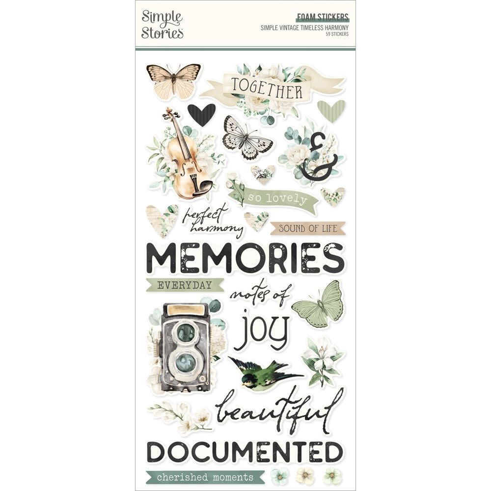 SIMPLE STORIES SIMPLE STORIES VINTAGE TIMELESS HARMONY FOAM STICKERS