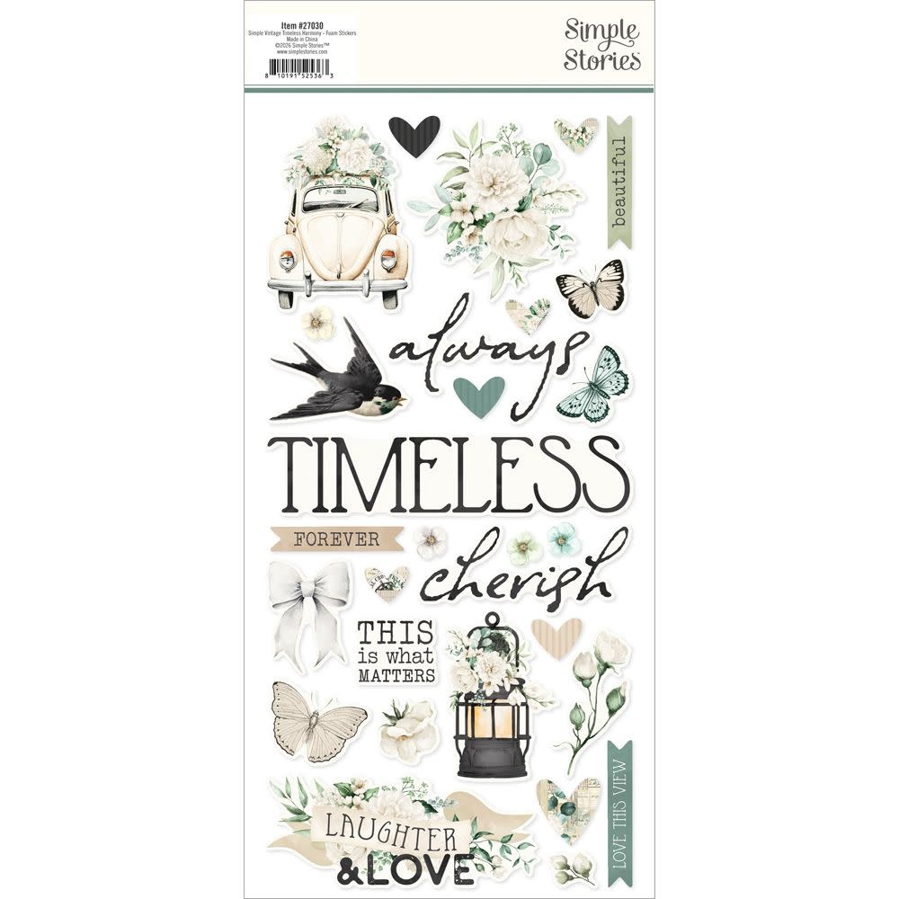 SIMPLE STORIES SIMPLE STORIES VINTAGE TIMELESS HARMONY FOAM STICKERS
