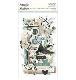 SIMPLE STORIES SIMPLE STORIES SIMPLE PAGES VINTAGE TIMELESS HARMONY PAGE PIECES 23/PK