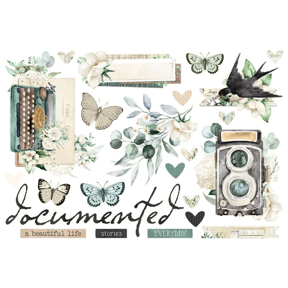 SIMPLE STORIES SIMPLE STORIES SIMPLE PAGES VINTAGE TIMELESS HARMONY PAGE PIECES 23/PK