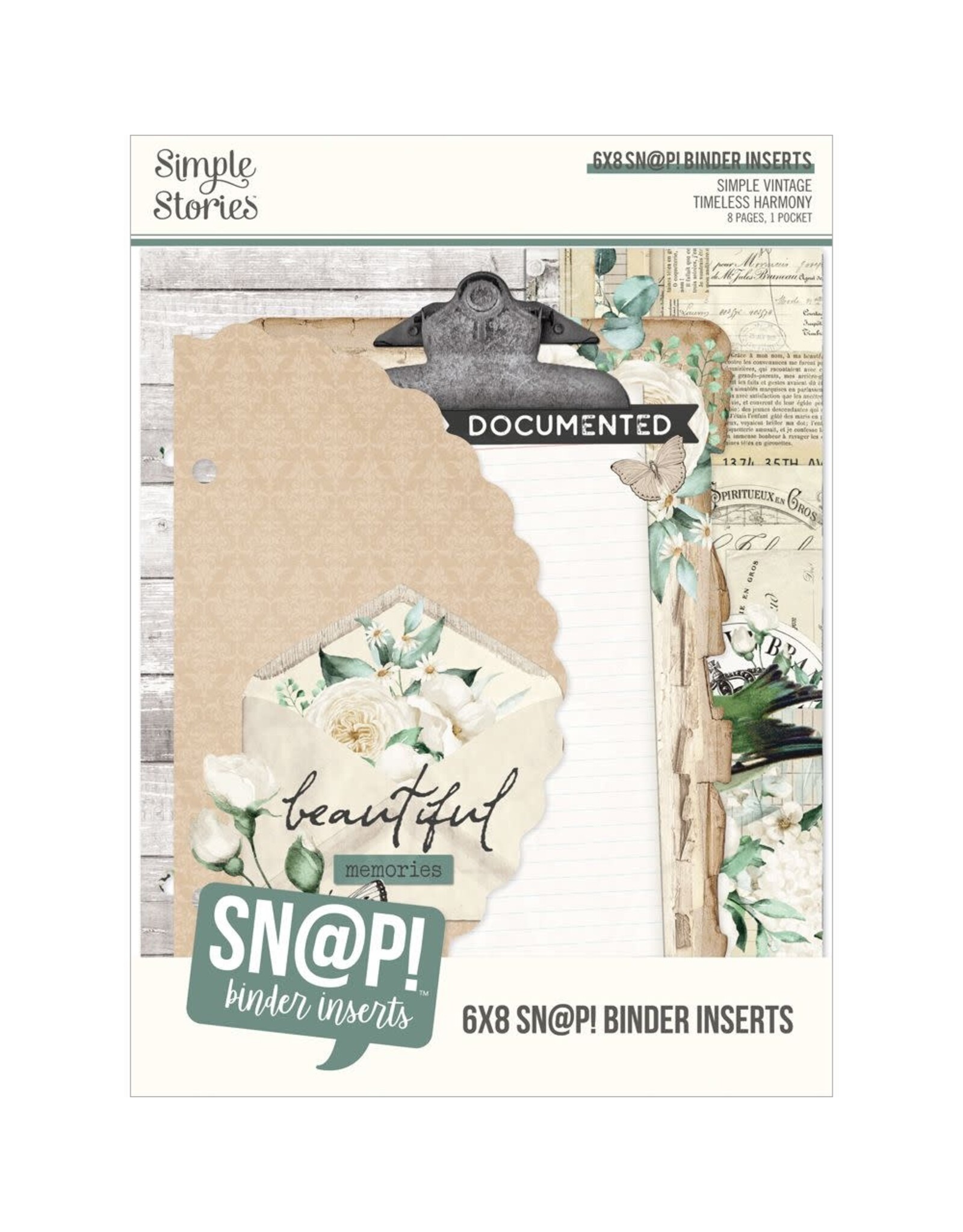 SIMPLE STORIES SIMPLE STORIES SN@P VINTAGE TIMELESS HARMONY 6x8 BINDER INSERTS