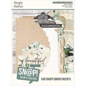 SIMPLE STORIES SIMPLE STORIES SN@P VINTAGE TIMELESS HARMONY 6x8 BINDER INSERTS
