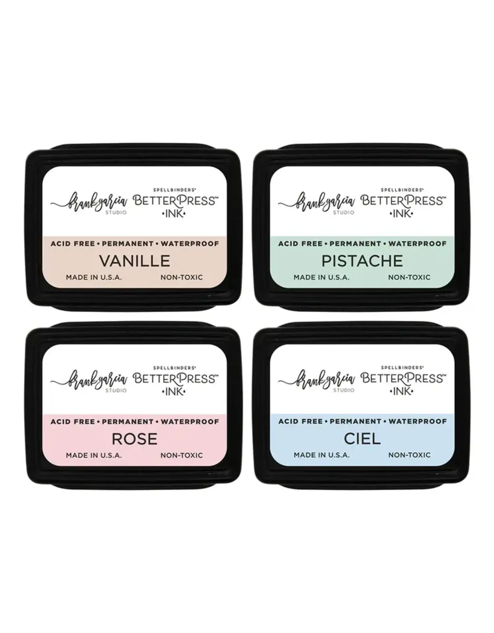 SPELLBINDERS SPELLBINDERS BETTERPRESS FRANK GARCIA BLUSHING MACARONS INK MINI SET 4/PK