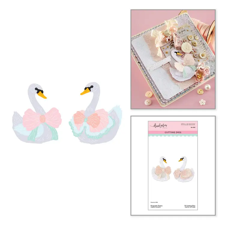 SPELLBINDERS SPELLBINDERS FRANK GARCIA KEEPSAKE SWANS ETCHED DIE SET