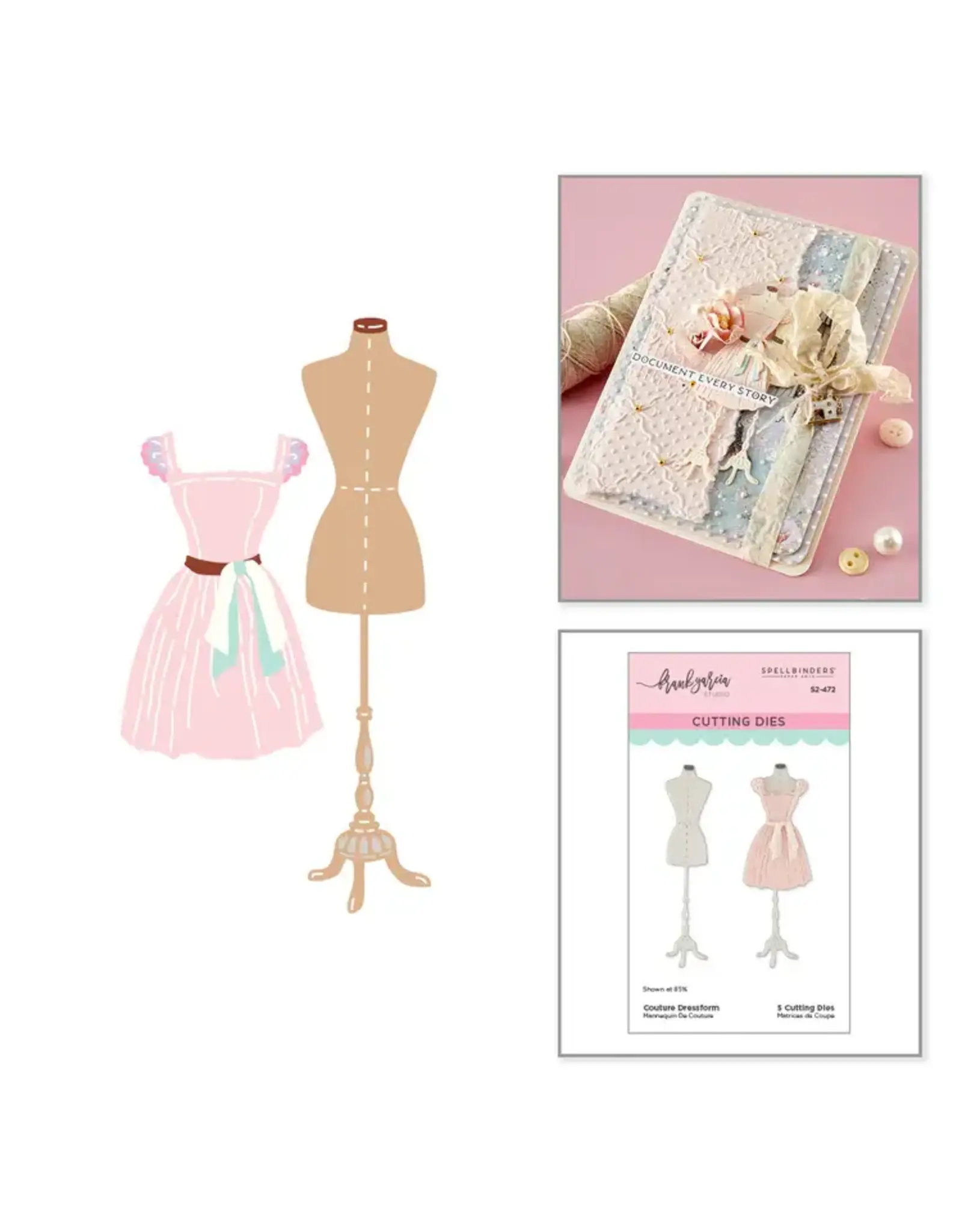 SPELLBINDERS SPELLBINDERS FRANK GARCIA COUTURE DRESSFORM ETCHED DIE SET