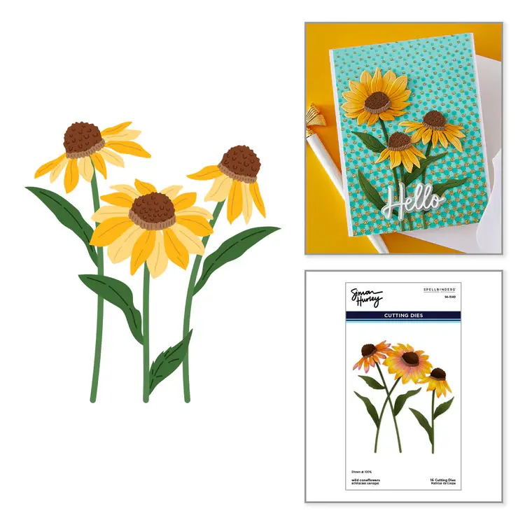 SPELLBINDERS SPELLBINDERS SIMON HURLEY WILD CONEFLOWERS ETCHED DIE SET