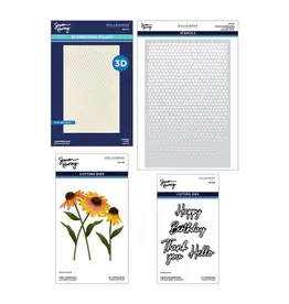 SPELLBINDERS SPELLBINDERS CASCADING CORNFLOWERS I WANT IT ALL! BUNDLE