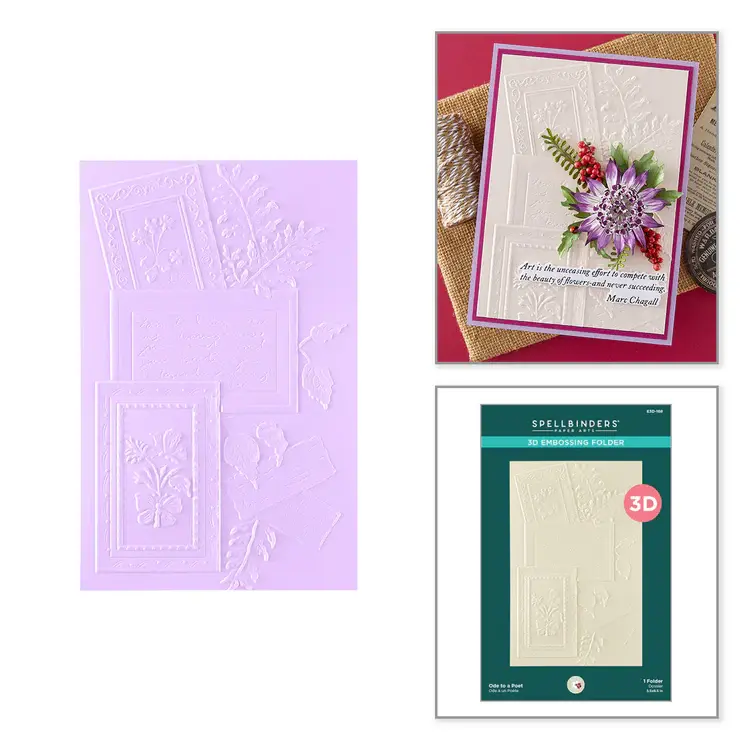 SPELLBINDERS SPELLBINDERS SUSAN TIERNEY-COCKBURN ODE TO A POET 3D EMBOSSING FOLDER