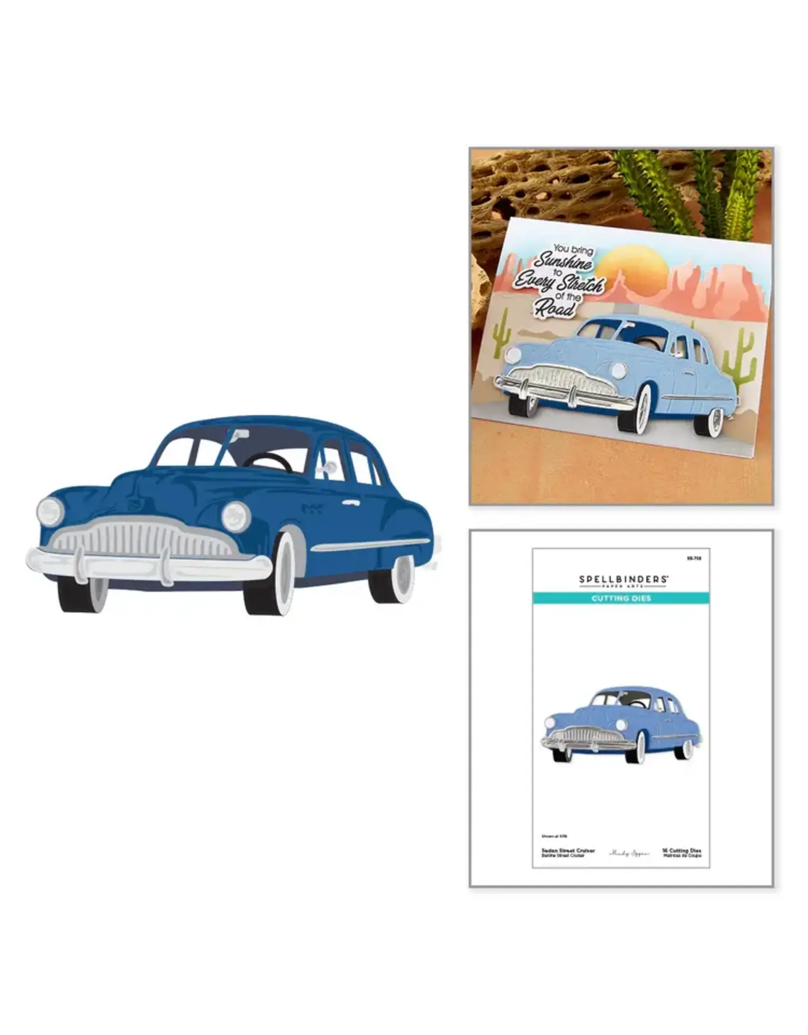 SPELLBINDERS SPELLBINDERS MINDY EGGEN THE CLASSIC ROAD LEGENDS 2.0 COLLECTION SEDAN STREET CRUISER ETCHED DIE SET