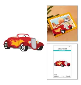 SPELLBINDERS SPELLBINDERS MINDY EGGEN THE CLASSIC ROAD LEGENDS 2.0 COLLECTION HOT ROD FLAMES ETCHED DIE SET