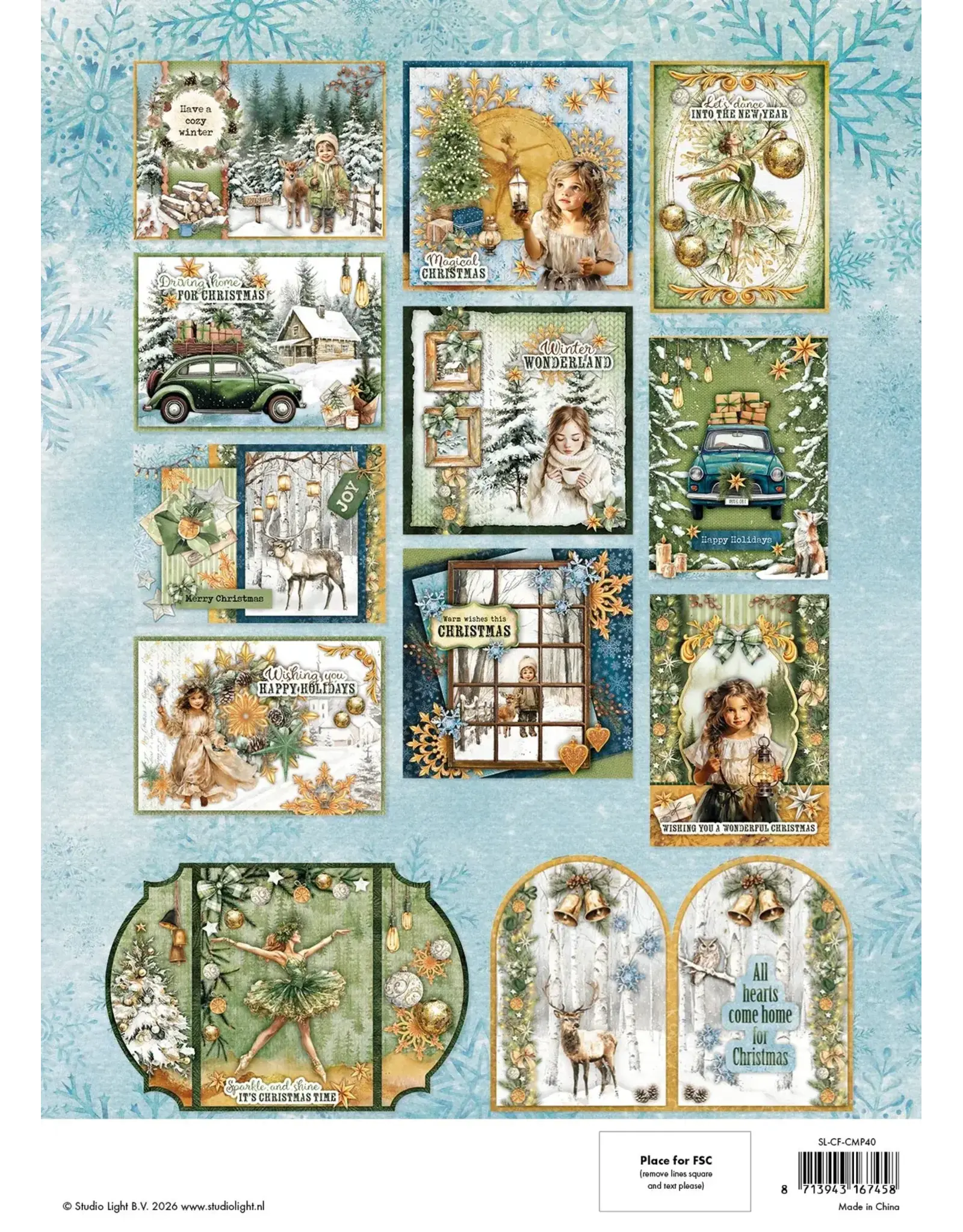STUDIOLIGHT STUDIOLIGHT CHRISTMAS FOREST CARD MAKING PAD