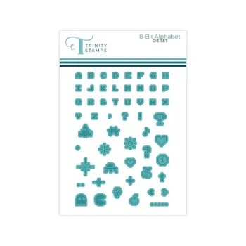TRINITY STAMPS TRINITY STAMPS 8-BIT ALPHABET COORDINATING DIE SET