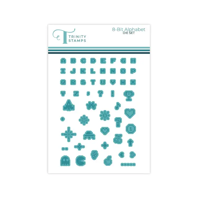 TRINITY STAMPS TRINITY STAMPS 8-BIT ALPHABET COORDINATING DIE SET