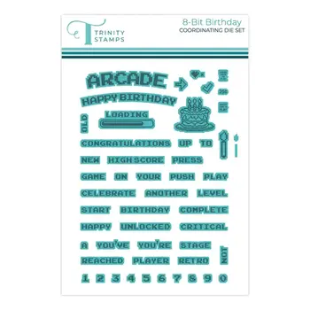 TRINITY STAMPS TRINITY STAMPS 8-BIT BIRTHDAY COORDINATING DIE SET
