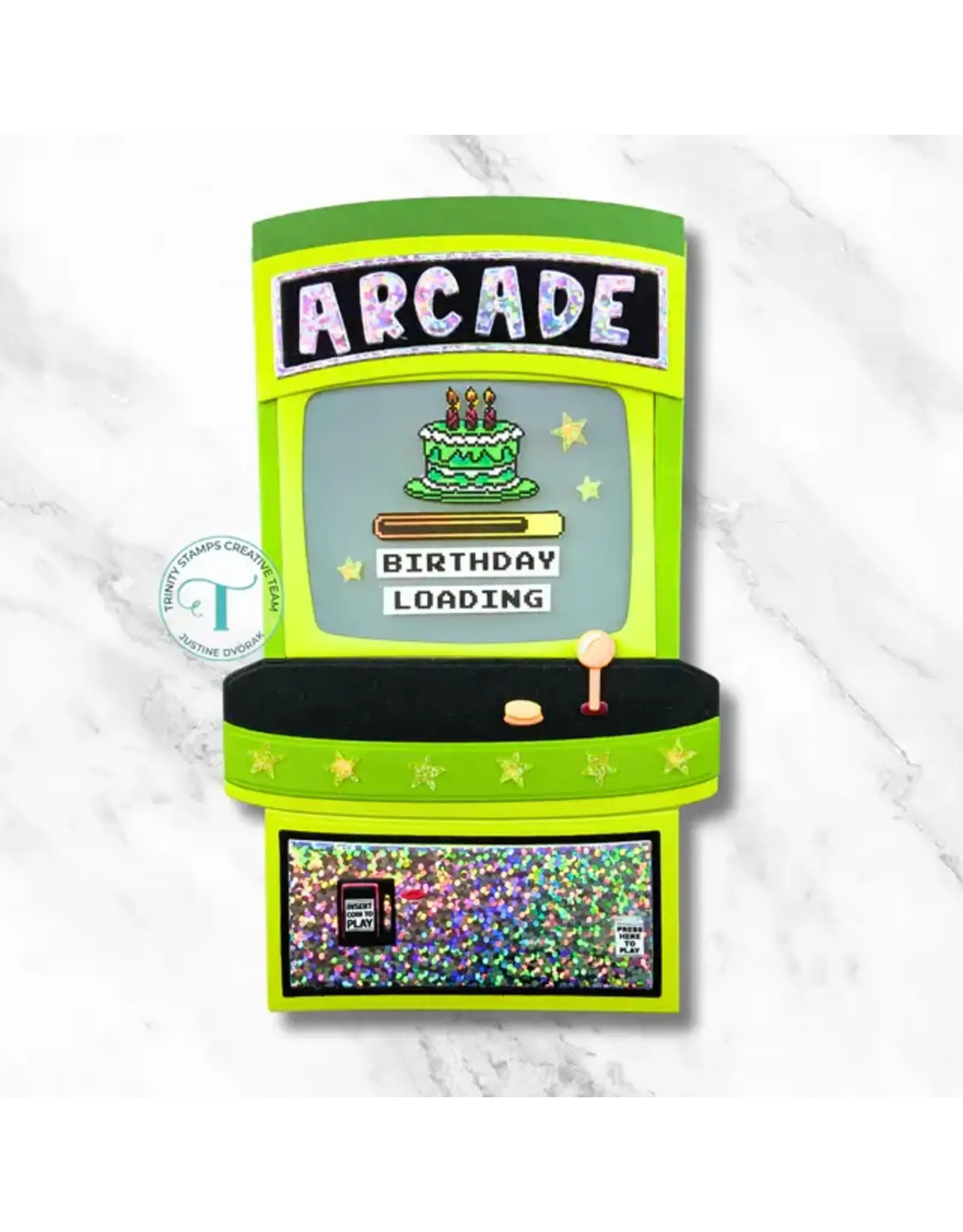 TRINITY STAMPS TRINITY STAMPS 8-BIT BIRTHDAY COORDINATING DIE SET