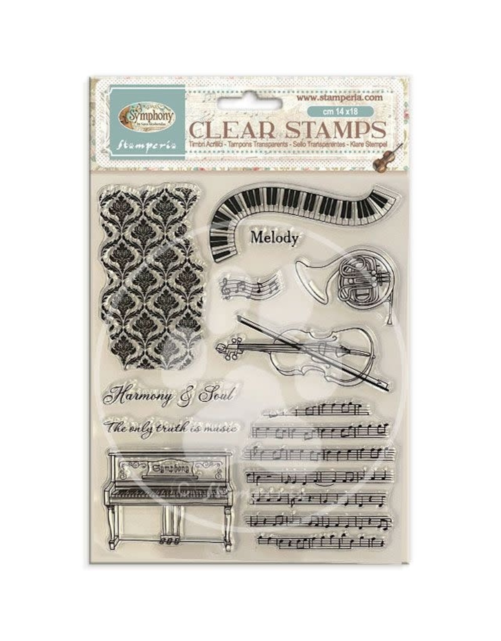 STAMPERIA STAMPERIA SYMPHONY CLEAR STAMP SET