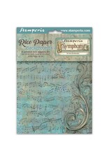STAMPERIA STAMPERIA SYMPHONY ASSORTED A6 RICE PAPER DECOUPAGE BACKGROUNDS 10.5X14.8CM 8/PK