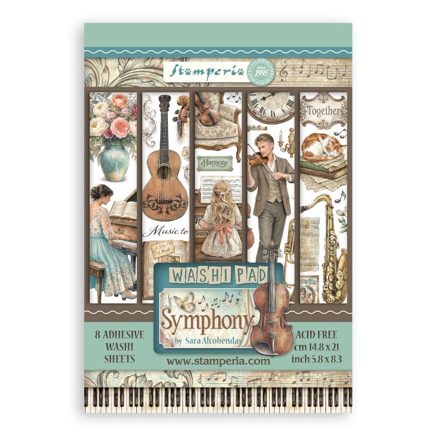 STAMPERIA STAMPERIA SYMPHONY A5 WASHI PAD