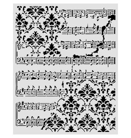 STAMPERIA STAMPERIA SYMPHONY SCORE AND FRIZE 20x25cm STENCIL