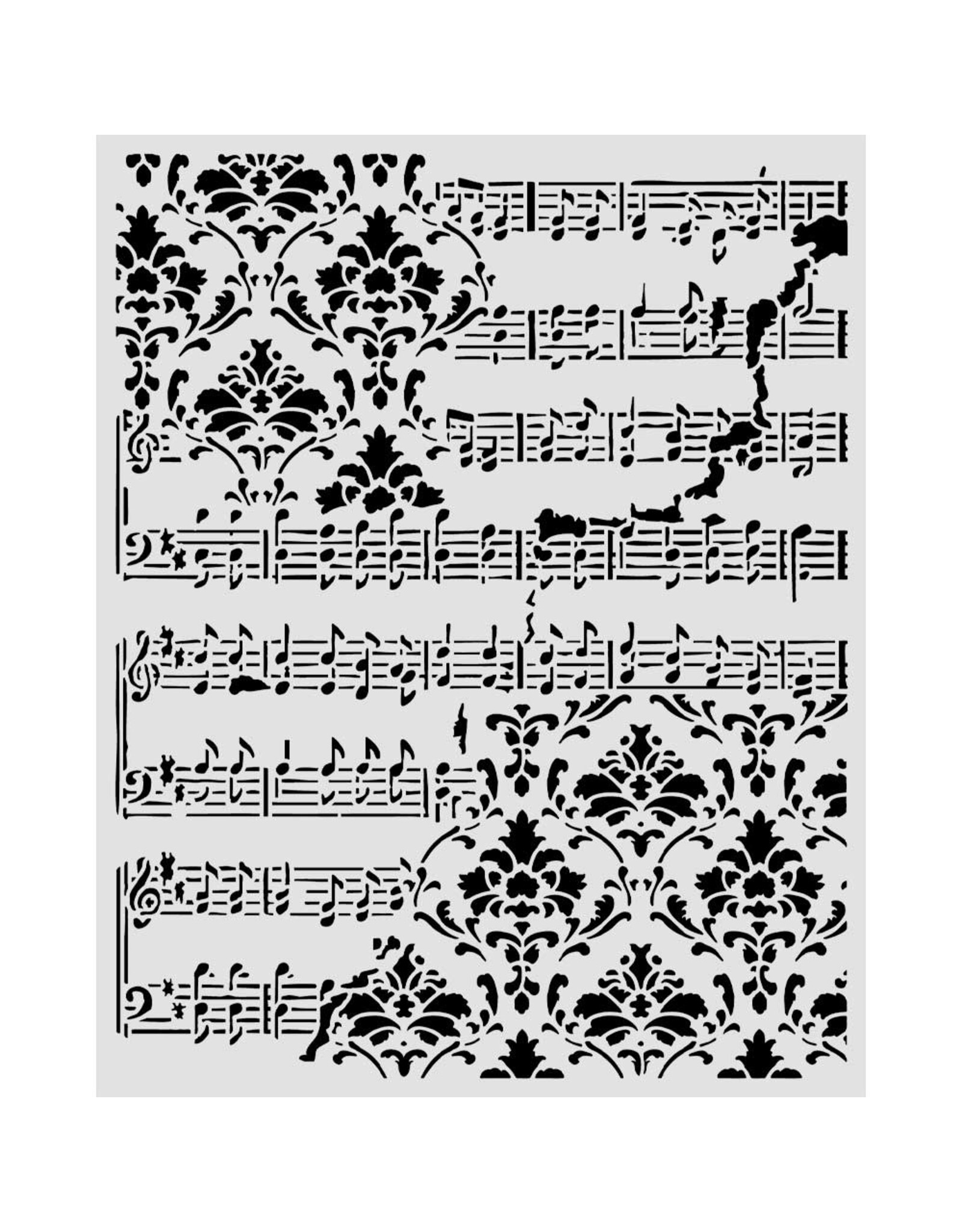 STAMPERIA STAMPERIA SYMPHONY SCORE AND FRIZE 20x25cm STENCIL